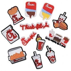 Regalos de Navidad con Diseño Nuevo 2025 Inspirados en Chick-fil-A, Papas Fritas y <span class=keywords><strong>Pollo</strong></span> Frito de Metal, con Dijes de Zapatos Clog - Product Image 1