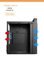 Boîtier d'ordinateur de bureau M5 en gros avec poignée portable, panneau latéral en acrylique (non-verre), châssis ATX, double USB 3.0, prend en charge les GPU de 250 mm