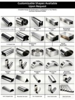 Klip Kaca Tangga Pegangan Tangan Baja Tahan Karat 304 316 Railing Balkon Dekoratif Trim U-Channel Tabung Cekung