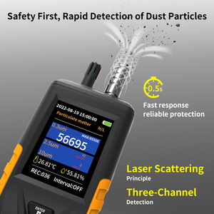 Compteur de particules de poussière laser à 3 canaux TC-8100, moniteur de <span class=keywords><strong>qualité</strong></span> de l'<span class=keywords><strong>air</strong></span> PM2.5 PM10, analyseur de gaz portable, détecteur de poussière de silice - Product Image 2