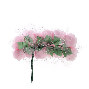 ดอกไม้ประดิษฐ์ ขนาด 2.5 ซม. ทำจากโฟม PE รูปดอกกุหลาบ พร้อมผ้าทูลล์ 144 ชิ้น/ถุง - Product Image 3