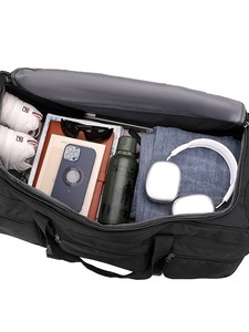 Bolsa de Lona con Ruedas Expandible Personalizada con Logotipo, Bolsa de Viaje Extra Grande, Negra, Táctica, para Caza - Product Image 2