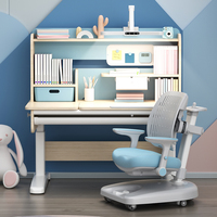 Ensemble table et chaise ergonomiques en bois pour enfants, réglables en hauteur, bureau d'étude pour chambre et salon, design moderne