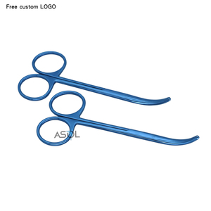 Tijeras para ojos de salida de fábrica, puntas romas curvas fuertes, tijeras de enucleación, instrumentos quirúrgicos - Product Image 1