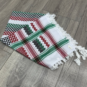 <span class=keywords><strong>Foulard</strong></span> Keffiyeh palestinien en polyester coloré, motif géométrique brodé, pour homme, toutes saisons, style Yémen Dubaï, vente en gros - Product Image 5