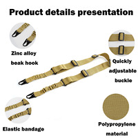 Accessoire de chasse pour sports de plein air, sangle de sécurité en nylon avec crochet en métal durable, sangle multifonctionnelle