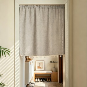 XinLan Cantonnière à franges semi-transparente <span class=keywords><strong>sans</strong></span> perçage, à passe-<span class=keywords><strong>tringle</strong></span>, demi-rideau pour cuisine et salle de bain, rideau d'intimité sur mesure pour <span class=keywords><strong>baie</strong></span> vitrée - Product Image 4