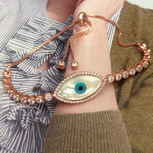 Promozione Bracciali di Lusso con Catena Occhio di Gatto per Donne, Placcati in Oro, Pulseiras Maschili e Femminili, Gioielli alla Moda per Feste - Product Image 2