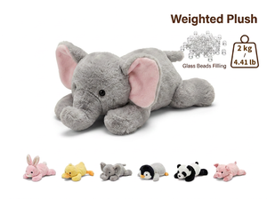 Peluche paresseuse lestée écologique de 2,2 kg avec enveloppe en coton biologique et billes de verre, lavable, pour soulager l'anxiété et le stress - Product Image 2