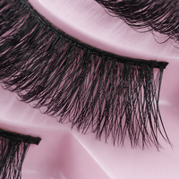 Faux cils 7D en vison synthétique, effet volume, style œil de chat, effet wispy, sans cruauté, réutilisables, 10 paires par plateau, vente en gros