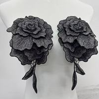 ZSY Broderie 3d Dentelle Fleurs Patch Rose Applique Dentelle pour Robe Sac Accessoires