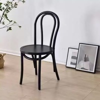 Chaise de salle à manger empilable en bois massif moderne pour café, restaurant, usage domestique et commercial – Vente en gros