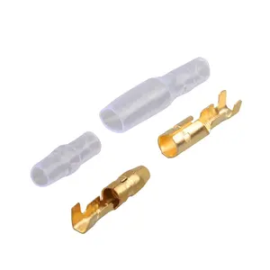 4.0 bullet terminal car electrical wire connector diameter 4mm pin Female + Male + Case Cold press terminal