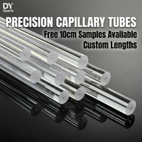 Tubo de Cuarzo DY de Paredes Gruesas, Resistente a Altas Temperaturas, Tubo de Vidrio Transparente para Laboratorio Industrial, Muestra Gratuita de 10 cm
