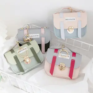 New popular mix color coin purse Storage bag PU backpack belt design wallet for girls