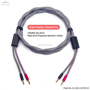 Calidad de audio perfecta Cable de altavoz de gama alta Audiophiles 5N OCC Flagship Conectores chapados en oro Monitor de blindaje trenzado DVD - Product Image 3