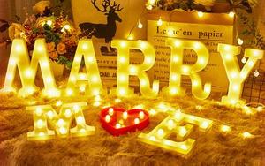 22cm alfabeto tendone lettera luce buon compleanno bambino sposami ti amo LED luce per la decorazione della festa di nozze - Product Image 5