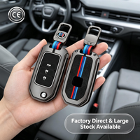 Housse de clé de voiture de qualité supérieure en alliage de zinc et silicone pour Accord Civic CR-V HR-V 2 3 boutons, protection anti-chute pour clé intelligente