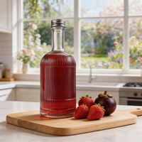 Bouteille en verre vide de 340 ml et 500 ml, très vendue, avec bouchons à vis, pour vin, vodka, whisky nordique et autres boissons