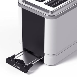 Electric 2-Slice Extra Wide Slot <strong>Toaster</strong> Bagel Function Removable Crumb <strong>Tray</strong> 7 Browning Settings Stainless Steel Hotel Household - Product Image 2