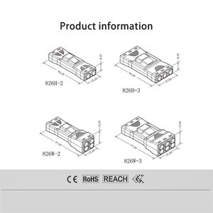 Connecteur de déconnexion de <span class=keywords><strong>luminaire</strong></span> à 2 pôles OPENWISE 826 d'origine, connecteur à poussoir pour câblage 4mm2 - Product Image 2