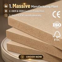 Tablero de MDF Lijado Ecológico E1 de 18 mm, Fabricación de Muebles de Cocina, Venta al por Mayor B2B, Suministro Directo de Fábrica, Entrega Rápida
