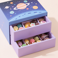 Mini boîtes-cadeaux en carton en forme de valise de 1mm d'épaisseur pour l'impression en relief de chocolat de bonbons de boulangerie pour l'étiquette de chaîne de l'industrie alimentaire