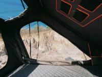 Carpa de Techo Rígida de Aluminio con Ventana Lateral Grande, Carpa Triangular para Techo de Camioneta Jeep para Acampar