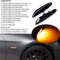 Nouveau clignotant latéral dynamique à LED ambre, Plug-and-Play, lentille fumée noire/cristal pour E46 E60 E81-E88 E90-E93