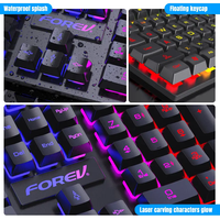 Paket Combo Keyboard Kabel 4 in 1 RGB USB Keyboard Satu Tangan Gaming Mouse Keyboard Mouse Combo Set