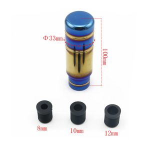 Auso-Racing Aluminum Gear <b>Knob</b> 10Cm Universal Car <b>Shift</b> Lever Blue Gold Plated Rustproof - Product Image 2