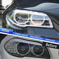 Ensemble de phares LED KGKB pour BMW Série 5 F10 F11 F18 525i 530i 535Li 2011-2017, mise à niveau haut de gamme, Angel Eyes, Plug & Play