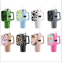 Gobelet isotherme Watersy 40oz 30oz à double paroi avec pochette en tissu, bouteille d'eau de voyage pour cartes, clés, téléphone