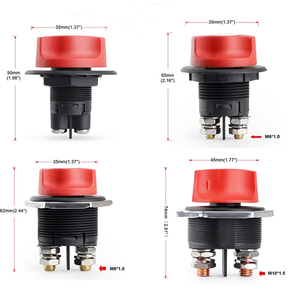 Dc 12V 50a-300a 2-cực xe màu đỏ Rally Pin ngắt kết nối điện isolator cắt chuyển đổi Kit cho xe tải xe thuyền ON-OFF-on chức năng - Product Image 2
