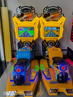 Machine de jeu de course de simulation de conduite de voiture et de moto électronique d'arcade Outrun en métal à monnayeur avec détection de mouvement, version anglaise