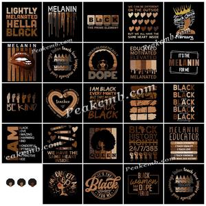 I Am Black <span class=keywords><strong>History</strong></span> Afro disegna adesivi per trasferimenti di calore per vestiti per ragazze DTF - Product Image 1