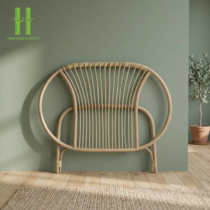 Cama de Pared Moderna de Mediados de Siglo, Hecha a Mano, con Ratán Ecológico, Tamaño y Color Personalizables, Directo de Fábrica en Vietnam - Product Image 1