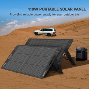 Panneau solaire portable de 110 watts pour Jackery Explorer <span class=keywords><strong>300</strong></span>/500/<span class=keywords><strong>Ecoflow</strong></span>/Anker Solix/Bluetti, chargeur solaire monocristallin pliable - Product Image 5