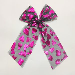 Весенний хит продаж, сетчатый бант для волос для девочек, аксессуар для волос с резными краев, бант - Product Image 3