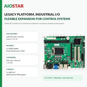 Carte mère industrielle B75 LGA1155 Micro ATX <span class=keywords><strong>Intel</strong></span> <span class=keywords><strong>I7</strong></span>/I5/I3 double LAN 6 ports COM DDR3 16 Go double canal VGA PCIe X16 2 PCI Nouvelle - Product Image 2