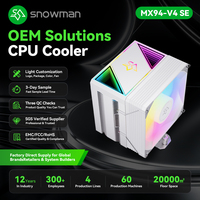 Enfriador Compacto Blanco de 90 mm de Aluminio y Cobre para Mini PC ITX, para Compradores al por Mayor B2B, con 120 Patentes Independientes, OEM, ODM, Marca Propia