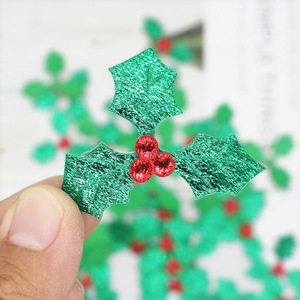 Confettis en tissu métallisé or et argent découpés au laser, forme trèfle à <span class=keywords><strong>trois</strong></span> feuilles, 3,5 cm-5 cm, pour décoration de boîtes cadeaux - Vente directe usine - Product Image 2