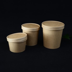 Trung Quốc Nhà máy 8 12 16 26 32oz giấy súp Cốc dùng một lần súp Container có nắp đậy - Product Image 5