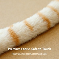 Zoyi Pet Funny Cat Teaser Wand, bâton rétractable avec queue en peluche et clochette, jouet interactif pour chats et chatons
