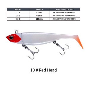 Bán buôn Jig đầu mềm lure <span class=keywords><strong>d</strong></span>ài đúc Jig đầu mái chèo đuôi mềm nhựa lure Đen minnow câu cá thu hút - Product Image 3