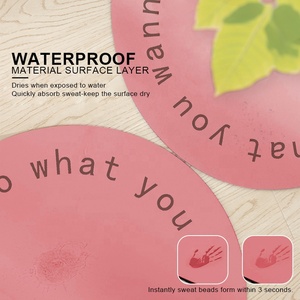 Sansd Logo personnalisé <span class=keywords><strong>Yoga</strong></span> 5mm d'épaisseur ovale rond antidérapant anti-déchirure écologique PU caoutchouc Fitness Pilates entraînement Gym tapis d'exercice - Product Image 6