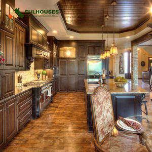 ארונות מטבח דובדבנים כפריים ארונות מטבח אלדר כפרי עם עץ יין בסגנון כפרי - Product Image 3