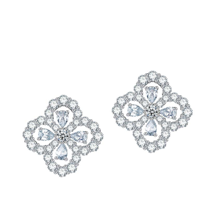 Pendientes de Silicona con Moissanita en Forma de Llave, Exquisitos y a la Moda, Unisex - Product Image 1