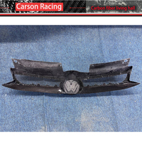 Accessoires Supérieurs de Capot de Radiateur de Calandre Centrale de Pare-chocs Avant en Fibre de Carbone pour VW Golf MK6 2009-2013, Modèles GTI/Forge
