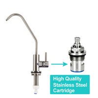 Robinet purificateur RO monotrou en acier inoxydable SUS304 moderne, 1 poignée, sans plomb, à montage sur plan, en promotion